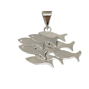 Stainless Steel School of Fish Pendant